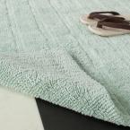Safavieh Plush Master Bath Aqua 2 ft. 3 in. x 3 ft. 9 in. 2-Piece Rug Set