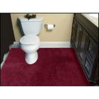 Garland Rug Washable Room Size Bathroom Carpet Burgundy 5 ft. x 8 ft. Area Rug