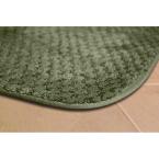 Garland Rug Cabernet Deep Fern 21 in. x 34 in. Washable Bathroom 3-Piece Rug Set