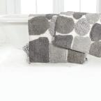 Chesapeake Merchandising Pebbles 24 in. x 40 in. 2-Piece Bath Rug Set in Grey