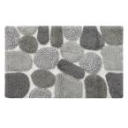 Chesapeake Merchandising Pebbles 24 in. x 40 in. 2-Piece Bath Rug Set in Grey