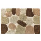 Chesapeake Merchandising Pebbles 24 in. x 40 in. 2-Piece Bath Rug Set in Khaki