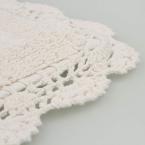 Laura Ashley Crochet 100% Cotton 17 in. x 24 in. Bath Rug in White